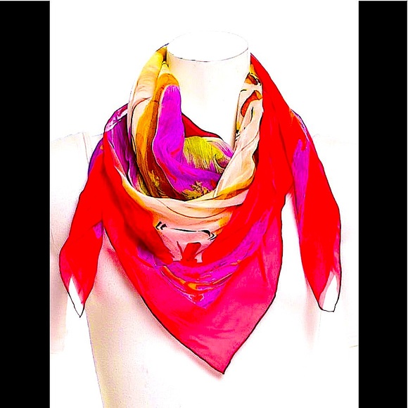 Authentic Hermès Paris Mousseline Silk Scarf/Shaw - Picture 2 of 8